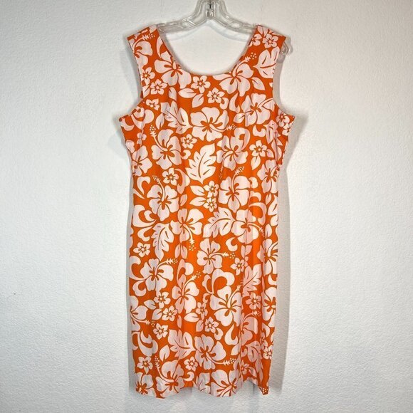 Hawaiian Mini Dress Orange Floral - Picture 3 of 12
